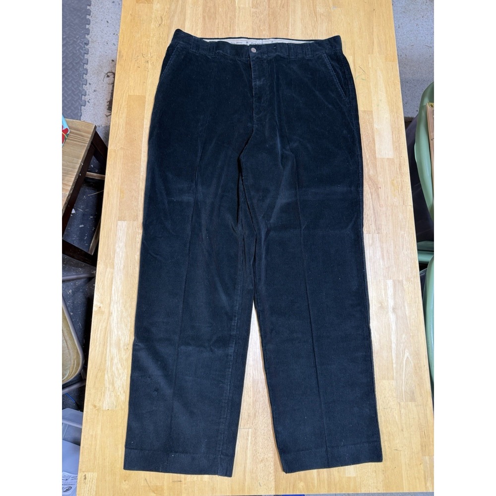 Tommy Bahama Corduroy Pants Black Trousers 38x32 Loose Fit Vintage Y2K
